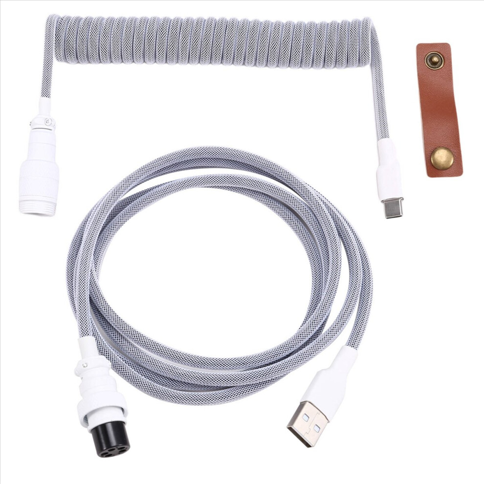 Double Usb-C Mechanical Keyboard Cable With Gx16 Connector, Type-C Interface Ideal For Gaming Keyboards 4854032711122