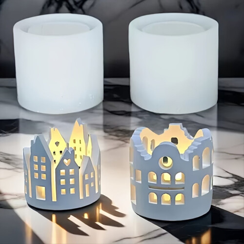 DIY Κηροπήγιο για Κηροπήγιο από Κηροπήγιο Σιλικόνης, Κάστρο A 1