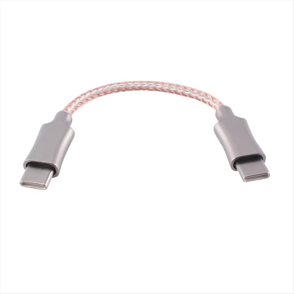 Portable Decoding Amp Cable Type-C To Type-C Otg Cable Usb C Recording Cable For Hifi Headphone Otg Adapter Silver 4854032708764