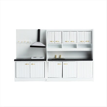 1 set vitt kök matlagningsbord set 1/12 dockhusdekoration ornament kök miniatyr scen modell dockleksaker