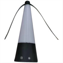 Portable Fly Repellent Fan with Blades, LED Light, Safe Soft Blades for Outdoor Camping,Table Top Fly Deterrent