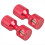 Conjunto de dois pinos de alinhamento de flange de 1-1/8 polegadas em alumínio 6061 com nível, vermelho. 3
