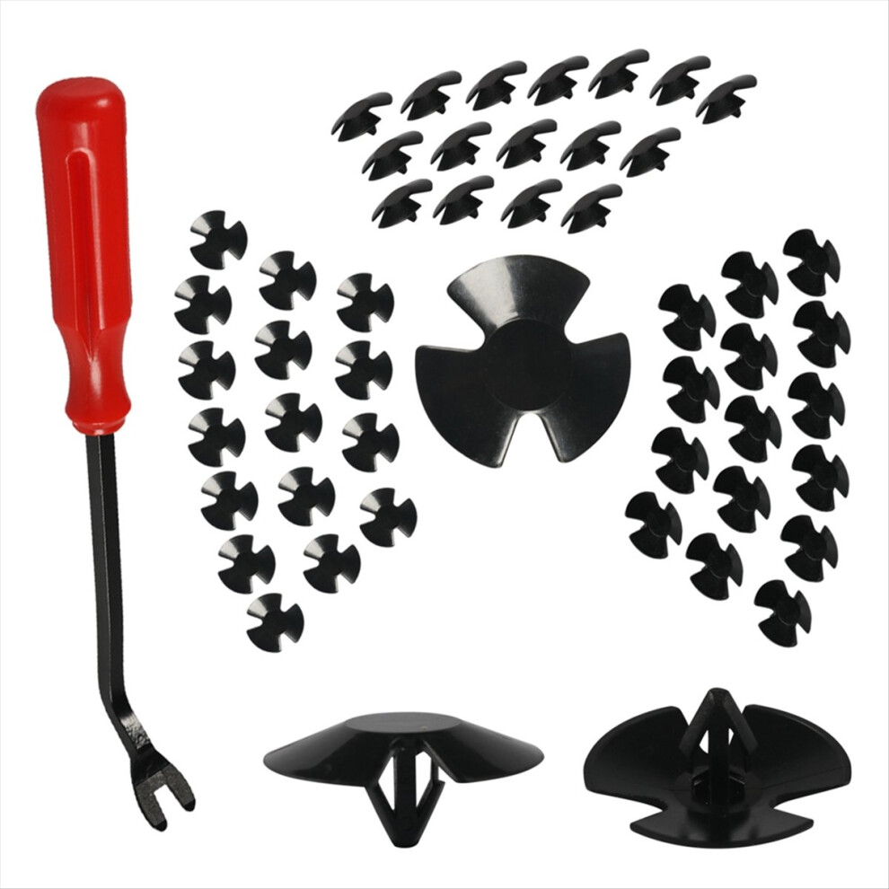 50Pcs Hood Insulation Retainer Clips With Fastener Remover For Grand Ram, Replace 4878883Aa 4854032790820