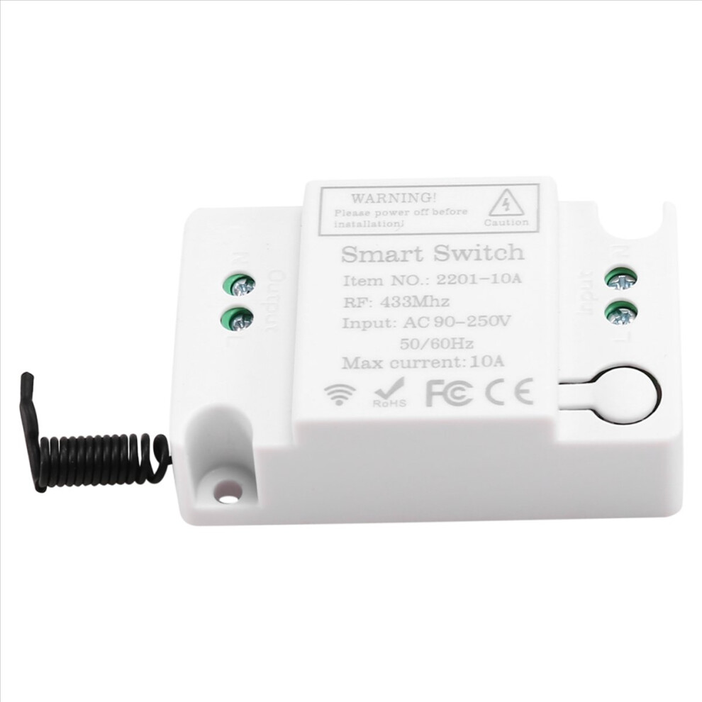 220V Mini Relay Receiver 1Ch Single Channel Wireless Remote Control Switch 10A Relay 4854032714536