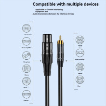 Kabel XLR żeński-męski, pozłacany kabel połączeniowy, koncentryczny ekranowany adapter XLR do mikrofonu i audio, 16,4 stopy