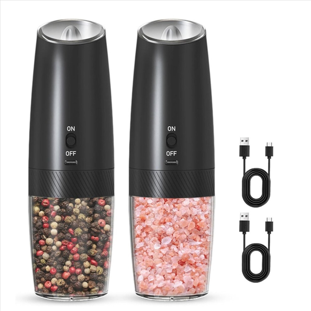 Rechargeable Salt And Pepper Grinder Set Electric Gravitys Electric Salt&Pepper Grinder Adjustable Coarseness Led Light 4712036679667
