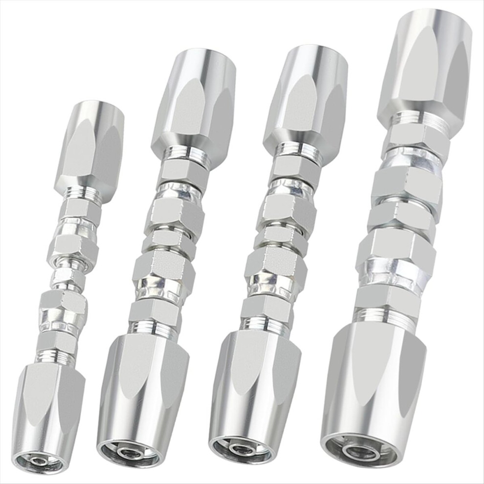 4Pcs Hydraulic Fittings, Reusable Hydraulic Hose Repair Fittings Kit, 1/2Inch 3/8Inch 1/4Inch 4712036673313