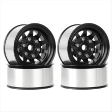 4 sztuki 1,55" felgi metalowe Beadlock z 10-ramiennymi felgami do RC 1/10 D90 CC01 LC70 MST w kolorze czarnym