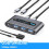 USB Switcher 2 Computers Share 4 USB 3.2 Device 10Gbps USB C Switcher for Keyboard Mouse Printer Webcam Desktop Control 2