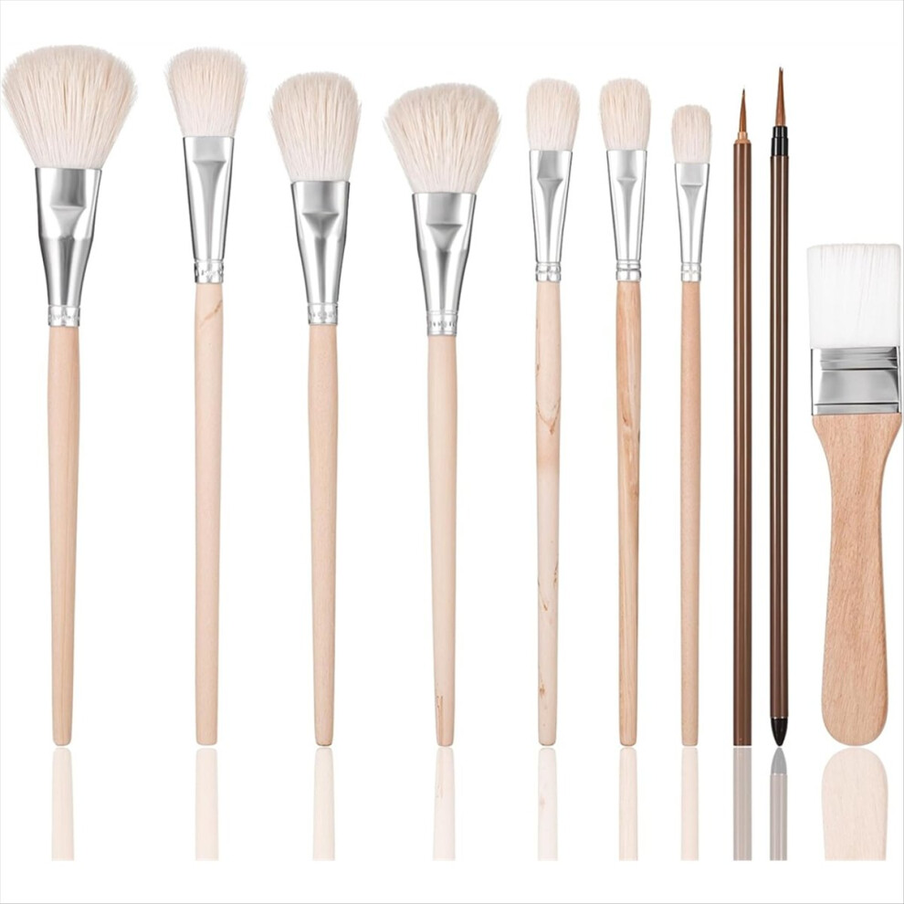 20Pcs Pottery Glaze Brushes Soft Bristle Ceramic Brushes Set Acrylic Watercolor Art Paintbrush For Oil Pottery Painting 4854032737023
