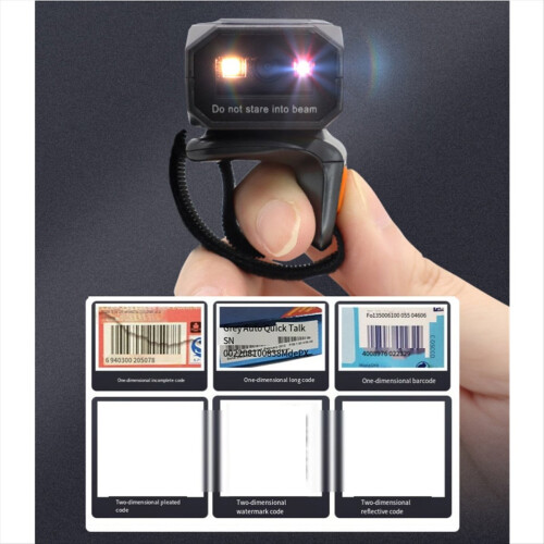 Ring Bluetooth Barcode QR Code Scanner Wireless Scanner Warehouse Inventory Finger Scanner Portable Code Scanner 1