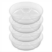 Sottovaso trasparente per piante da 8 pollici, sottovaso in plastica per piante più spesso