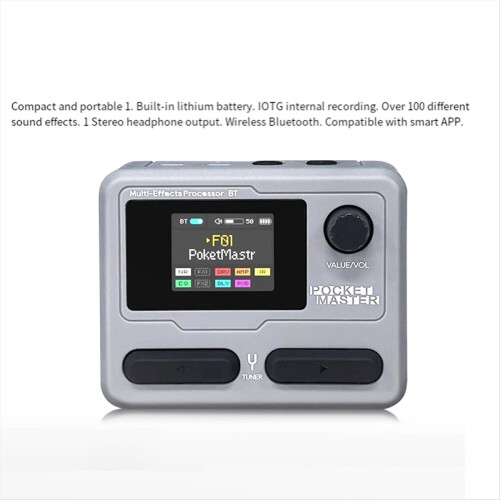 Electric Guitar Amplifier Pocket Master 1.77 LCD Screen Modeling IR Multi-Effect with OTG Looper 2