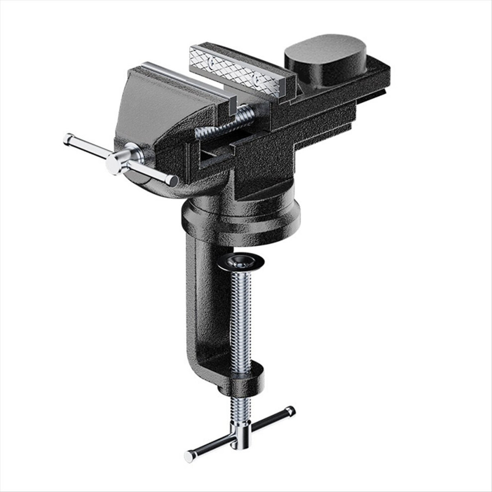 50Mm Multipurpose Mini Bench Purpose Table Clamp-On Vise With 360 Degrees Swivel Base For Woodworking Diy Workbench 4854032786007