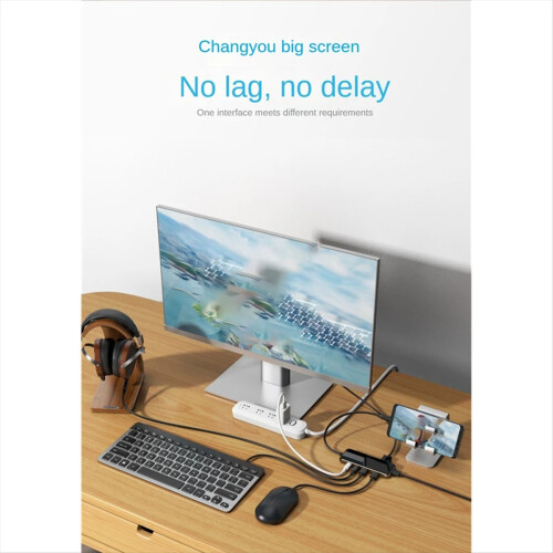 Type C Dock 8" One USB Hub Zinklegering til til til til til Notebook USB Extender 2