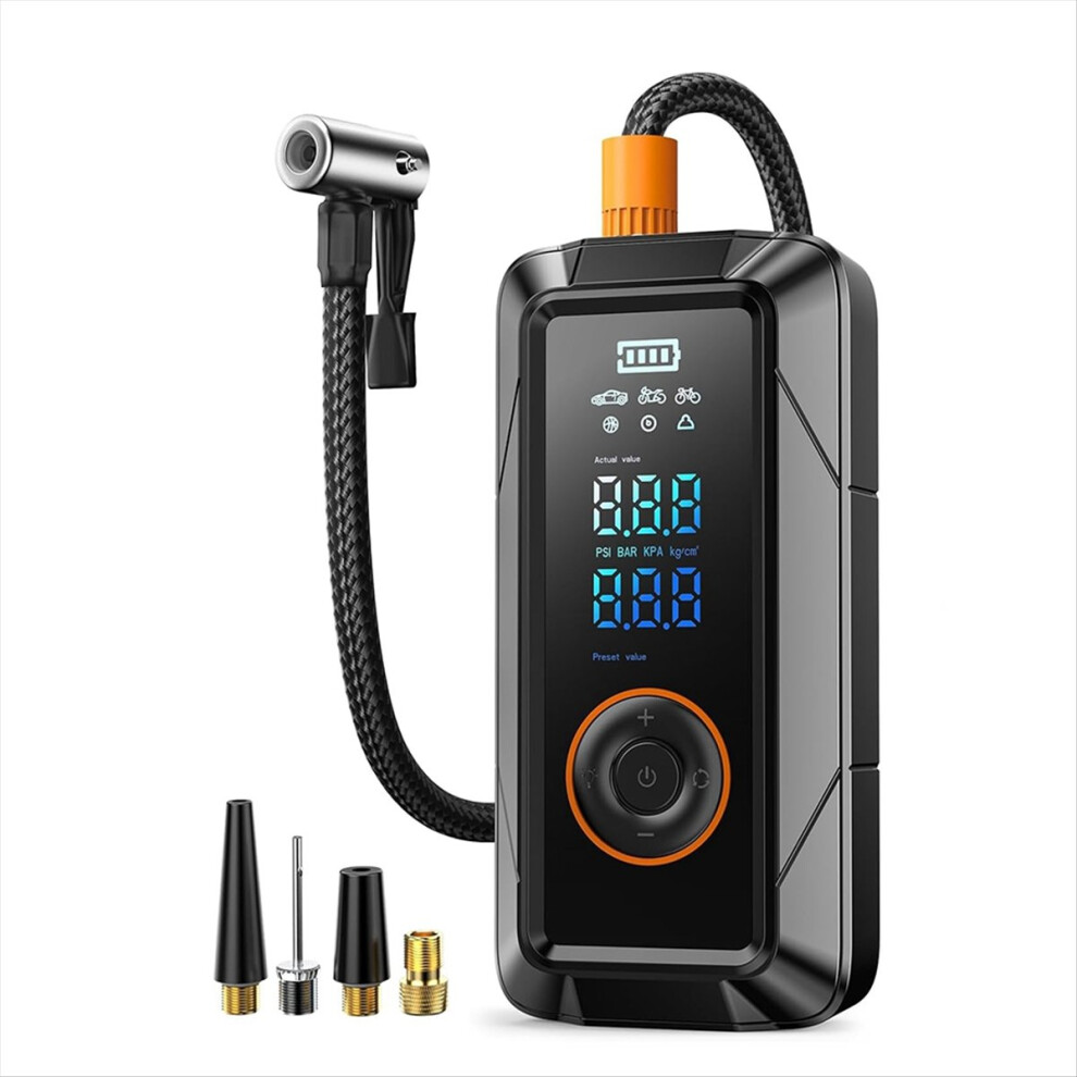 Portable Tire Inflator Air Compressor 160Psi Cordless Inflator Air Bike Pump With Pressure Gauge For Cars Bikes Balls 4853870933888