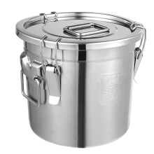 Großer Edelstahl-Müslibehälter, Metall-Küchen-Reisöl-Aufbewahrungseimer, luftdicht