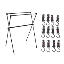 Campingstativ med tre stænger, foldbart ultralet campingstativ, rejseophæng, diverse tilbehør, 50x68x88cm