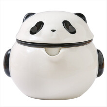 Conjunto de chá de viagem Panda, portátil, para uso externo, chá rápido, bule com três xícaras, conjunto de chá de cerâmica, presente.