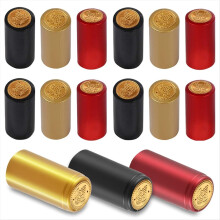 150 Pcs Wine Sealer for Bottles PVC Heat Shrink Capsules Bottle Caps for Wine Making Cellars and Home Use