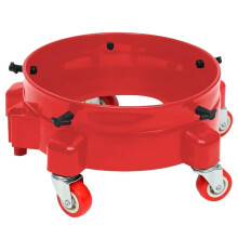 Emmerwagenaccessoires voor de autowasstraat met wielen, multifunctionele houder, autowasaccessoires, rood