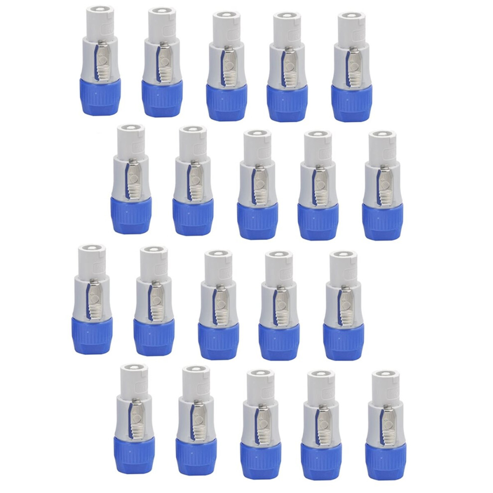 20Pcs Powercon Connector Male Plug Power Plug Adapter For Beam Light Stage Light Power Input White 4853870947120