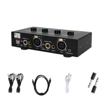 Mini amplificatore per cuffie, amplificatore audio stereo a 2 canali con adattatore di alimentazione, modello normale