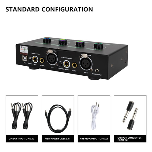 Mini Headphone Amplifier 2 Channels Stereo Audio Amplifier with Power Adapter Earphone Amp Regular Model 1
