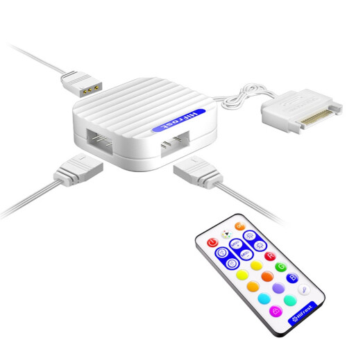 5V 3Pin ARGB Controller Interface Extension Cable HUB Mini Adapter RGB Remote Controller for PC Fans LED Strips A 2
