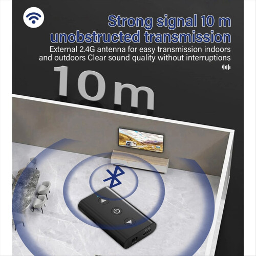A2 Lydadapter Bluetooth 5.1 Modtager og Sender Plug and Play med 3,5 mm Lydkabel 2