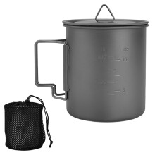 Caneca de água ultraleve de titânio para camping, piquenique, café e cerveja (750ml)