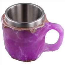 Mineralkristallkaffekopp Elegant Lyxig Mineralfärgad Kristallmugg Genomskinlig Kaffekopp Kontor Elegant Kristall Gåva