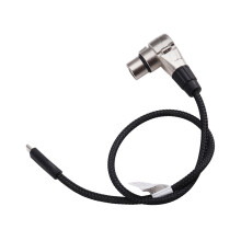 USB C til XLR konverteradapterkabel, type C til retvinklet 3-bens XLR hun-lydkabel til forstærker, mixerkonsol hun