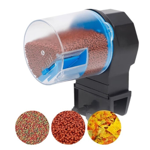 Automatisk fiskefoderautomat til akvarium 100/200ml justerbar foderdispenser med automatisk timer intelligent foderdispenser 1