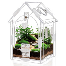 Terrário para aranha-saltadora - Dimensões internas: 8 x 8 x 14 cm (3,15 x 3,15 x 5,6 polegadas) em acrílico para tarântulas/répteis.