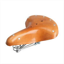 Selim de bicicleta retrô macio feito de couro bovino. Selim de bicicleta retrô para homens e mulheres, confortável para ciclismo.