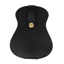 Gitarrplektrumfodral PU-plektrumlåda, flerfackshållare för gitarrplektrum, gitarrplektrumfodral för förvaring, svart