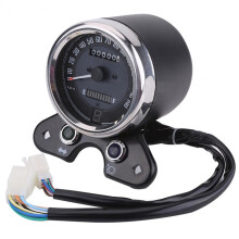 12V Universal Motorcykel Speedometer med Dual Odometer Digital Baggrundsbelysning til CG125 GN125 Cafe Racer