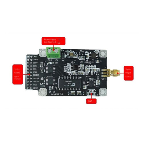 AD768 Modul 16 Bit 30MSPS Højhastighed til Digital-til-Analog Konvertermodul Bølgeformgenerator Parallel Interface 2