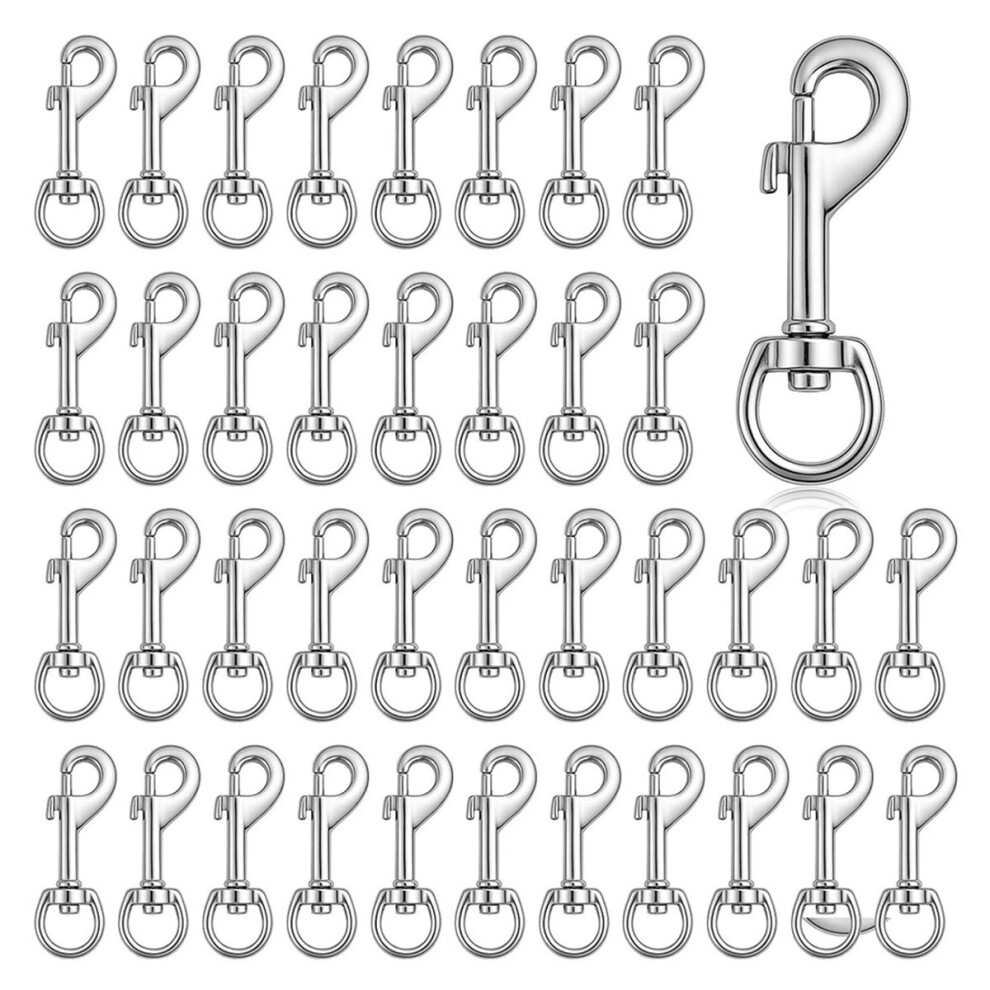 50 Pcs Swivel Snap Hooks, Heavy Duty 2.7 Inch Metal Clips For Dog Leash, Flagpoles, Hammocks 4853870961386