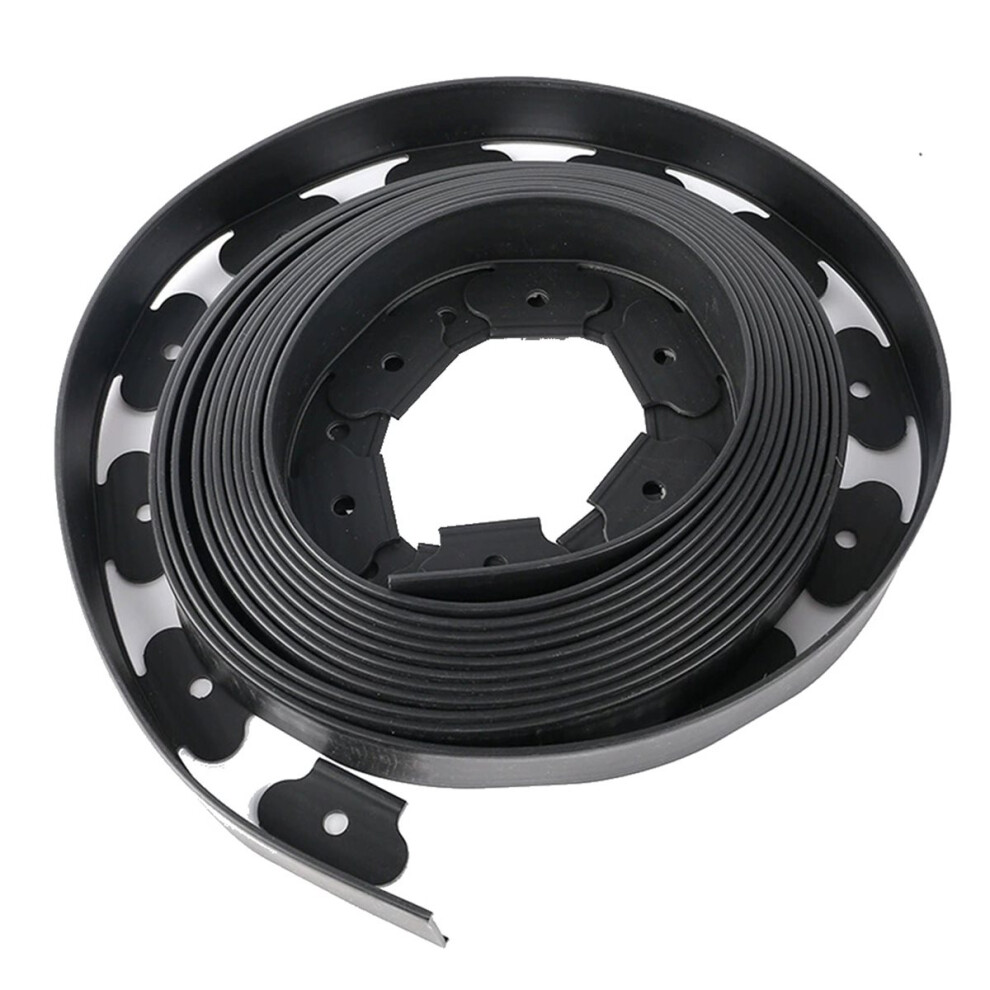 5X5cm 10M Landscape Edging Length No Digging Garden Edging Kit Include 30 Spikes Yard Edging Fence Black 4853870954067