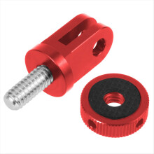 Adaptateur métallique rouge 1/4" pour trépied en aluminium, compatible avec les modèles 13 et 12 Action 4.