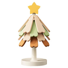 Sottobicchiere in silicone per albero di Natale, impermeabile, termoisolante, con 4 sottobicchieri staccabili, teiere, portabevande, giallo