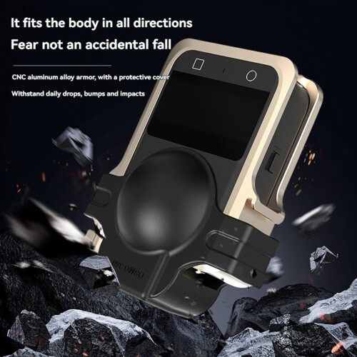 For 360 Quick Release Metal Cage with Cold Shoe Mount Lens Silicone Protective Case for 360 2