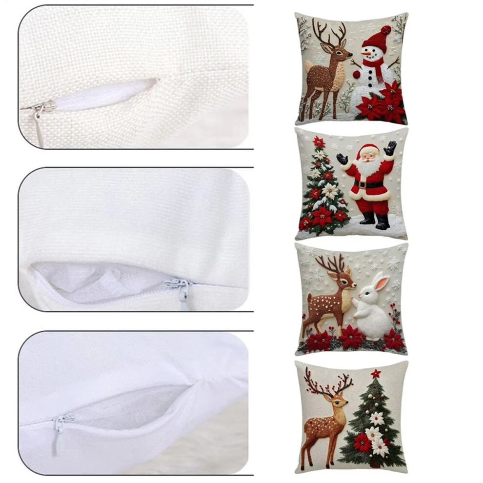 Housses De Coussin De Noël 40x40 Cm, Lot De 2, Pour Une Décoration De