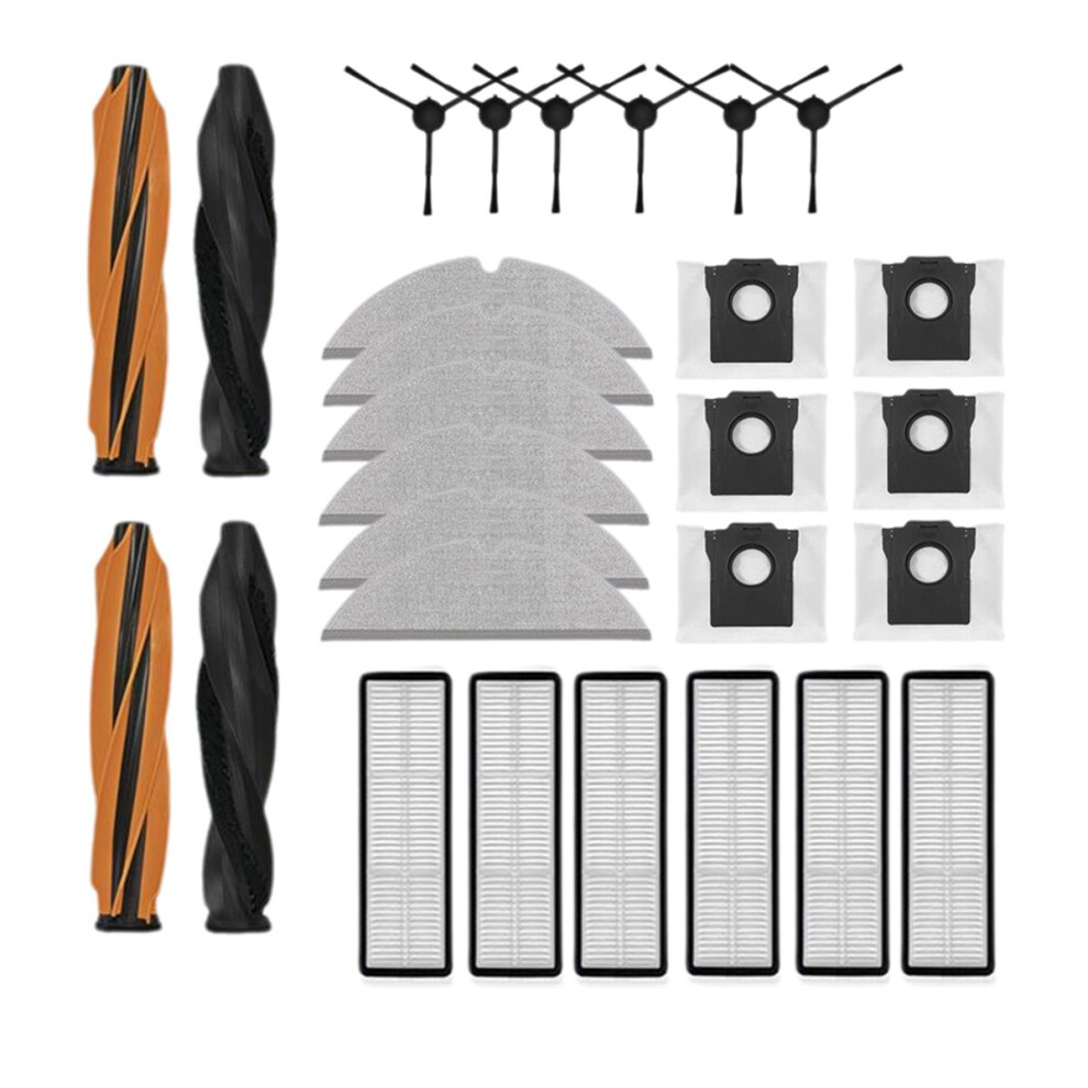 Replacement Accessories Kit for D20 Plus Robot Vacuum Parts Main Side Brushes Filters Mop Cloths Dust Bags