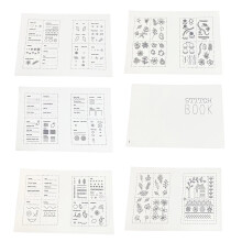 Stickstichbuch mit 6 Seiten, DIY-Stickstichbücher, Stick- und Nähbücher, Stick- und Nähset für Anfänger