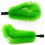 2 Pcs Gutter Cleaning Brush Roofing Tool Rain Gutter Guard Cleaner Tool with 2 Brush Heads Adaptation Thread Interface 1