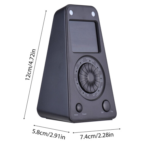 Electronic Metronome BT Rechargeable Vocal Digital Metronome Timer for Piano Guitar Drum Adjustable Volume 8 Rhythms 1