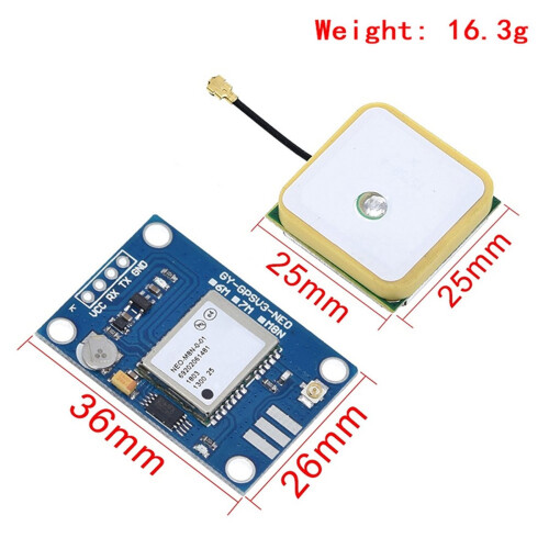 2pcs -NEO-6MV2 NEO-6M GPS Module Flight Control Module with Flight Control EEPROM APM2.5 Ceramic Antenna 1